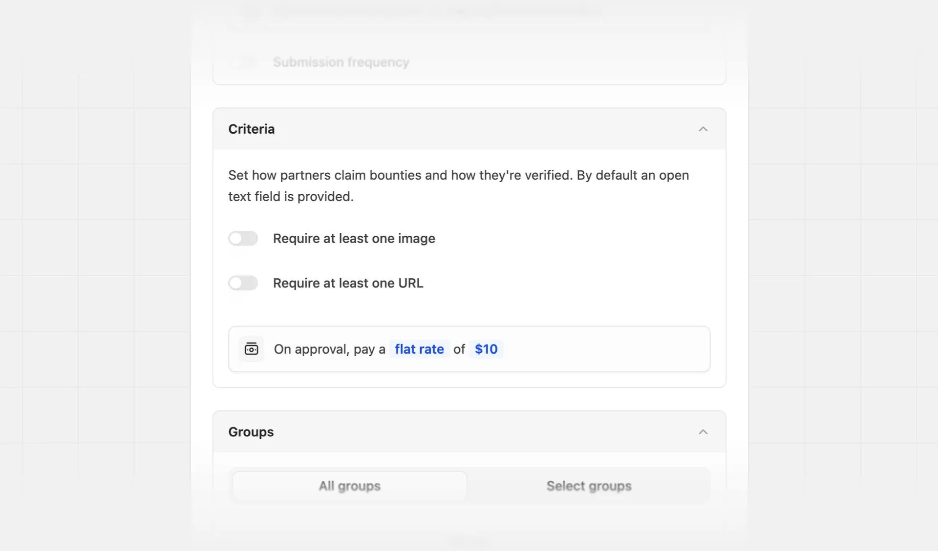 Submission requirements