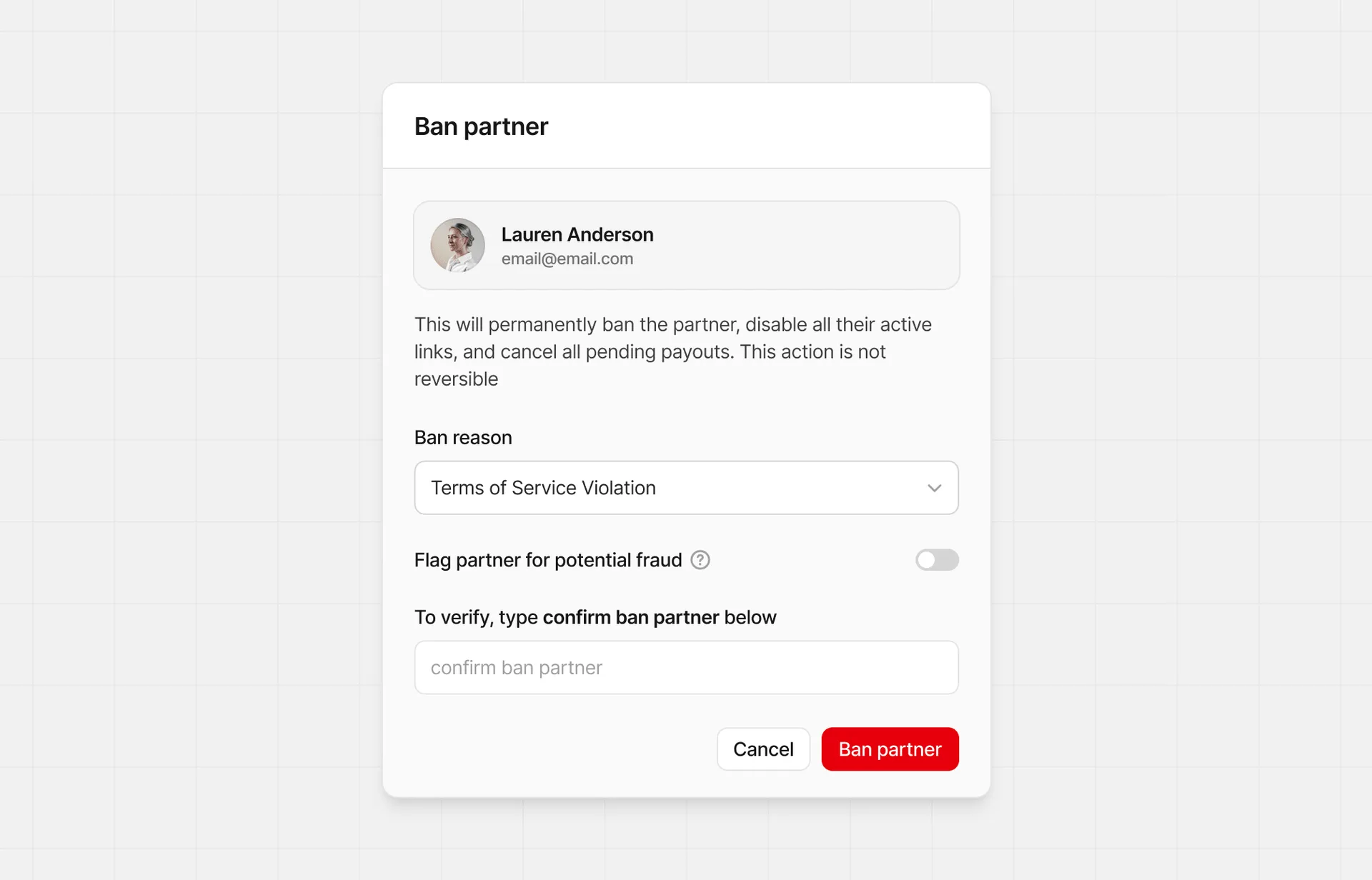 Ban partner