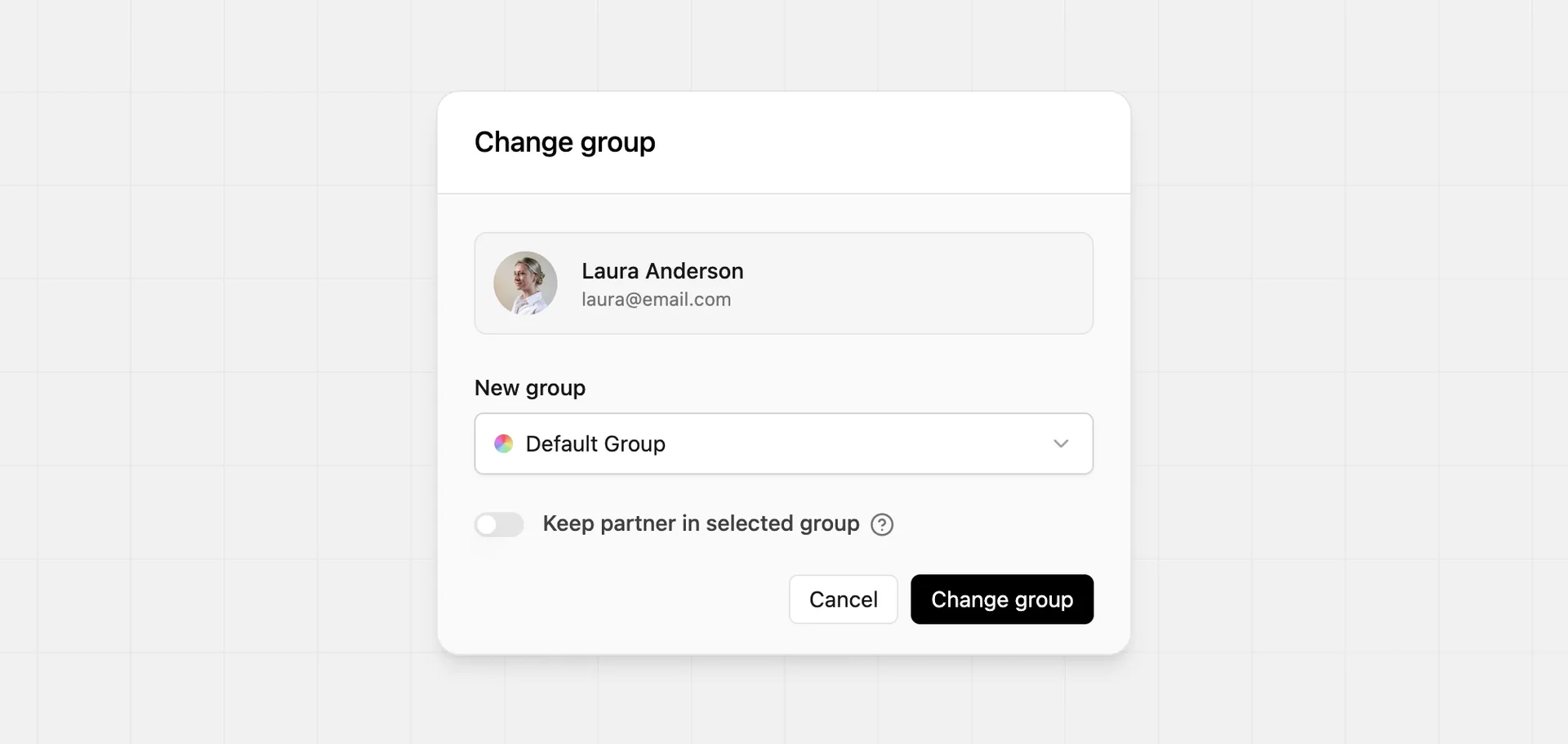 Partner move modal