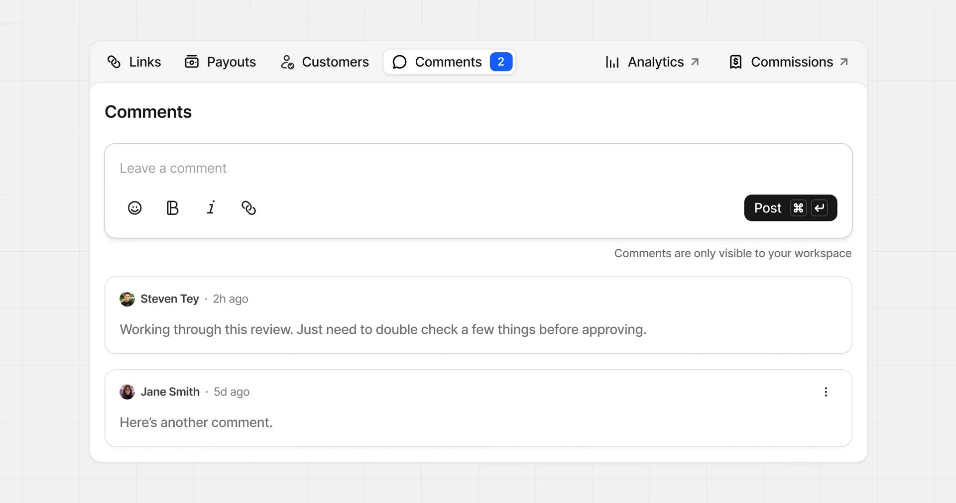 Partner comments