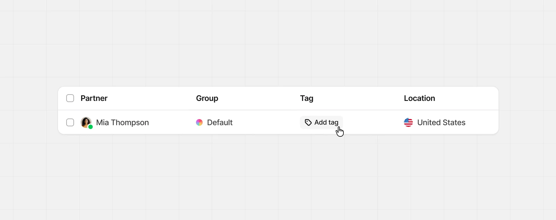 Adding partner tags from the partner table